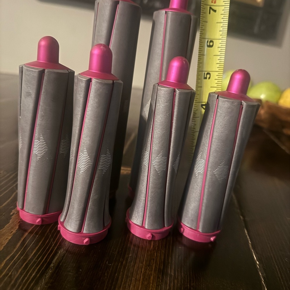 Gray and Pink Hair Curlers